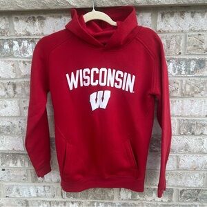 Wisconsin Badgers Kids Red Hooded Sweatshirt